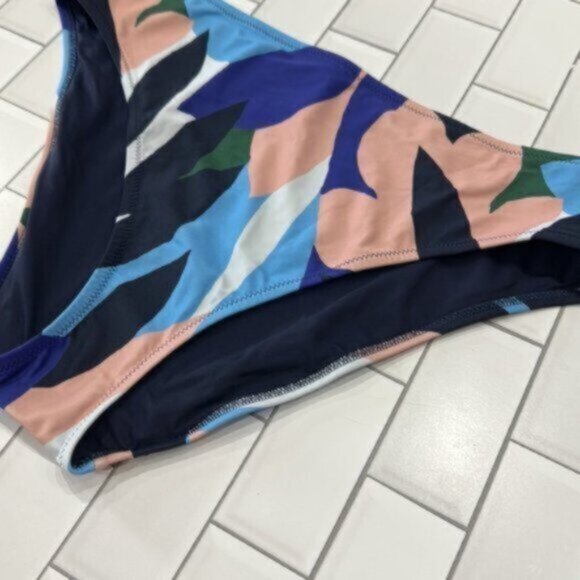 NWT Lively Multicolor The Floral Print Swim Retro Bikini Bottom Size Medium - Picture 3 of 8